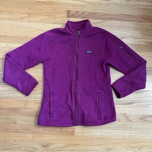 Patagonia magenta purple fleece soft shell jacket